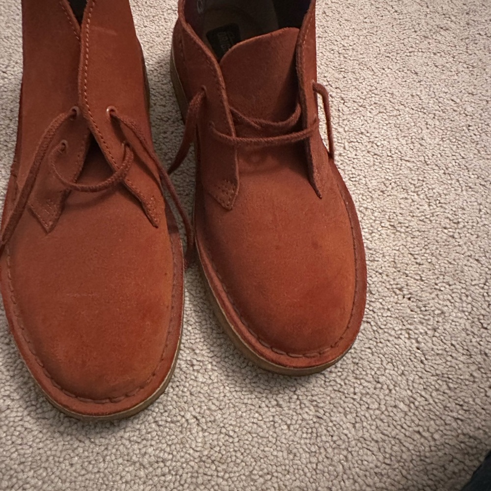 Clarks Women's Suede Ankle Boots - Rust